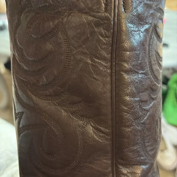 Tony Lama Dark Brown Cowboy Boots - Picture 9 of 10